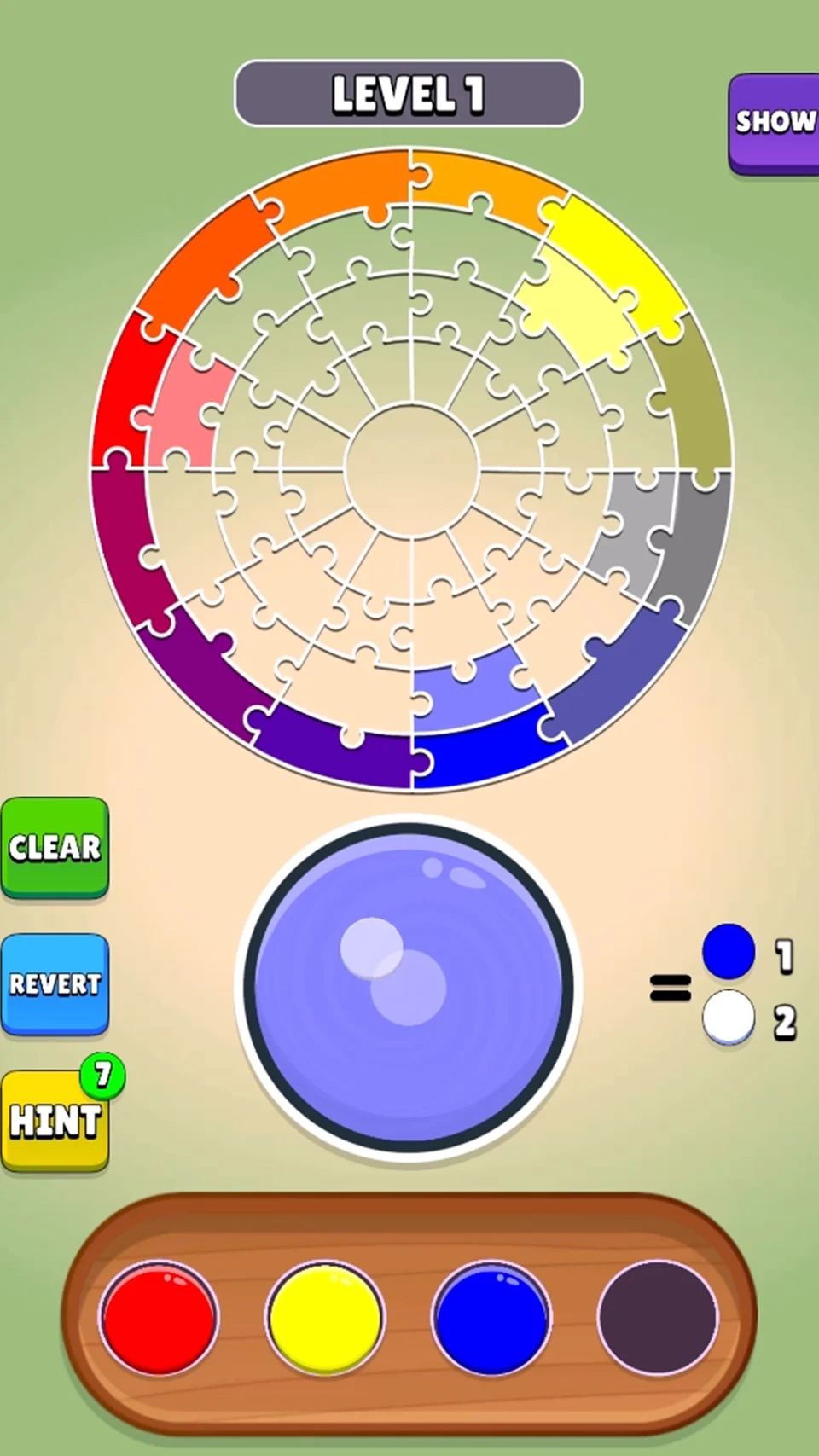 Color Merge Puzzle gameplay screenshot